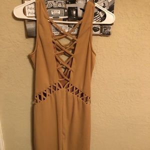 SEXY Tan Party Dress